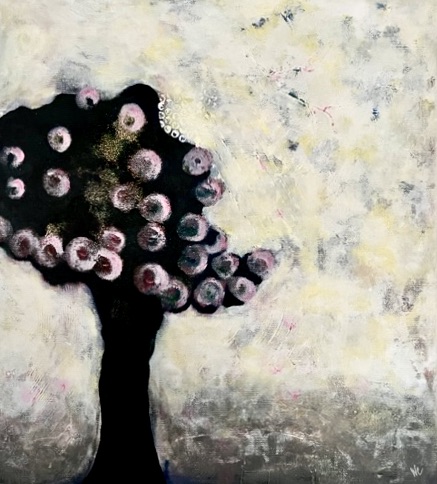 Körsbärsträdet, 65x50, (akryl på linne)
